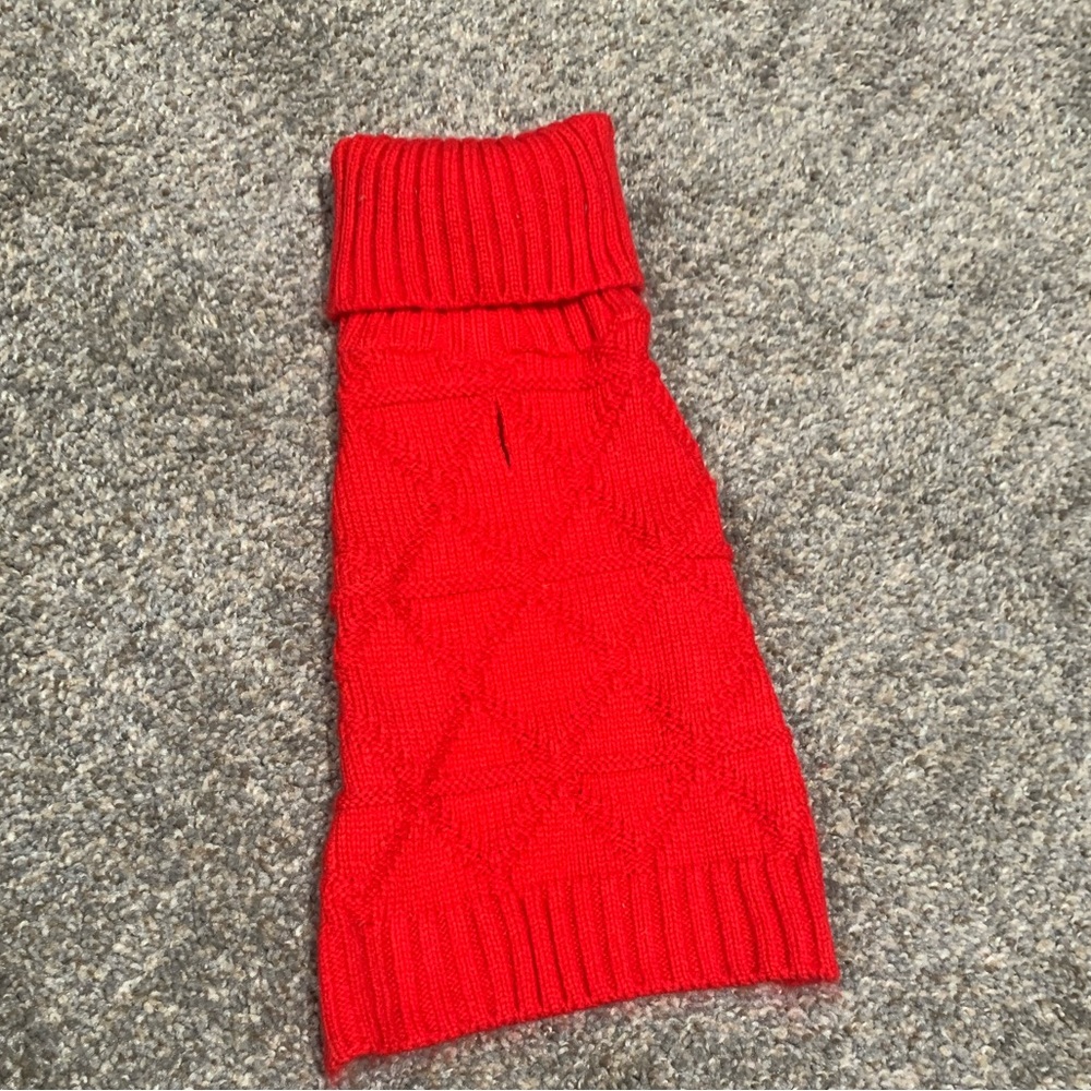 red turtle neck sweater